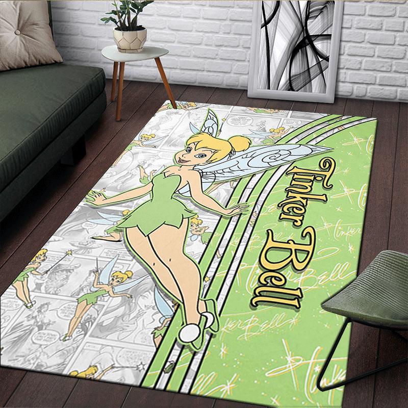 1pc Fairies Tinker Bell Rug Anti Slip, Non Shedding, Ideal for Living, Bedroom & Laundry Handcrafted Home Decor
