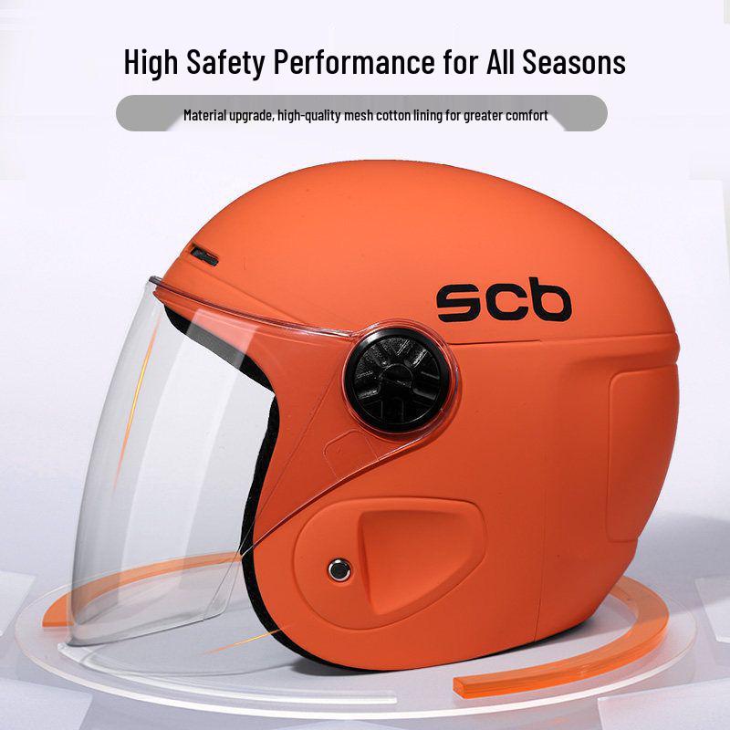 Unisex All-Season Electric Scooter Helmet - Winter Warm, Anti-Fog, Stylish Half Helmet