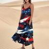 Women's Summer Dress Casual Loose Print Long Beach Vacation Dresses