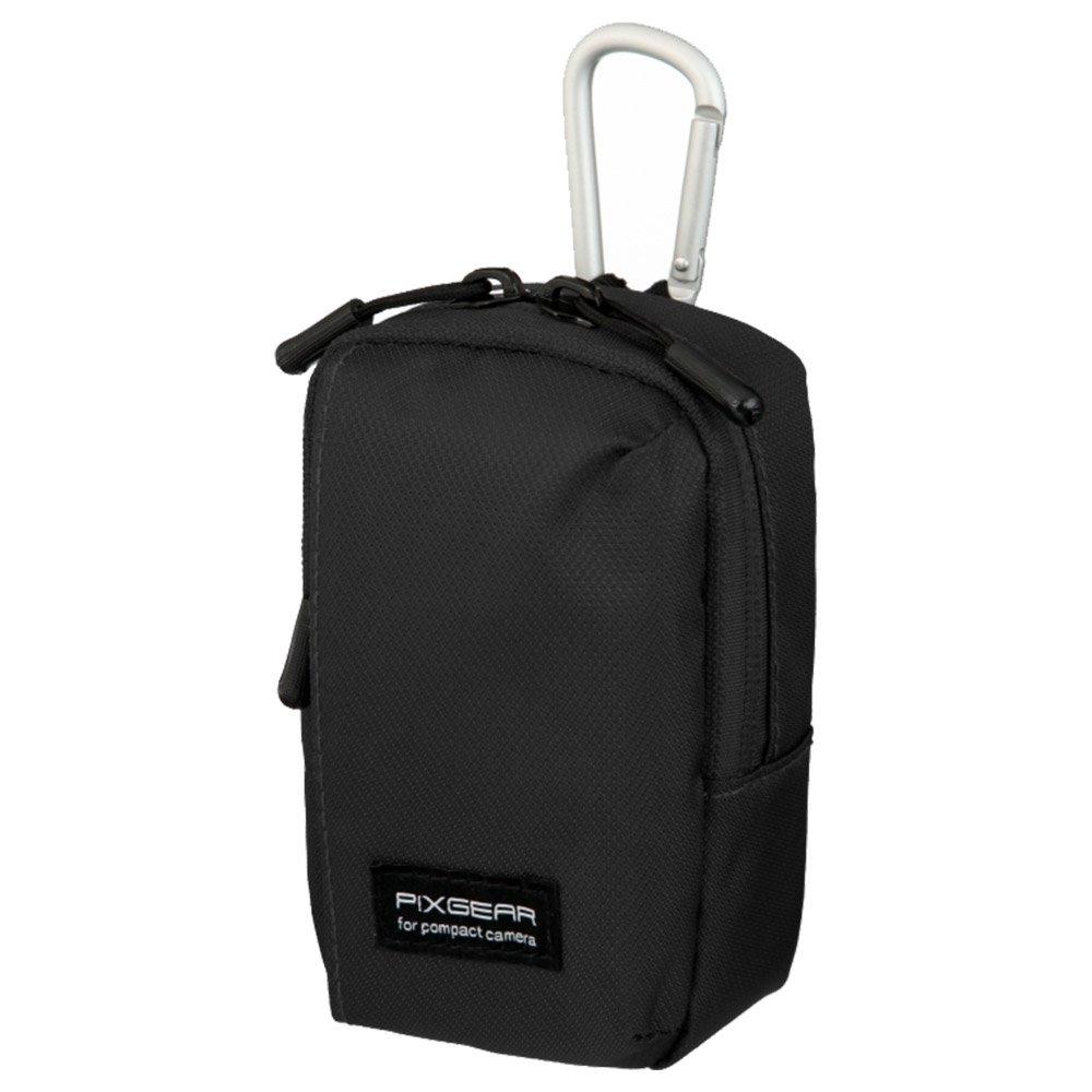 HAKUBA Pixgear DP01 Camera Double with Carabiner and Belt for Digital and Compact Cameras Pouch, Medium, Black, 0.25L, Zipper, Loop, (SPG-DP01CPMBK)