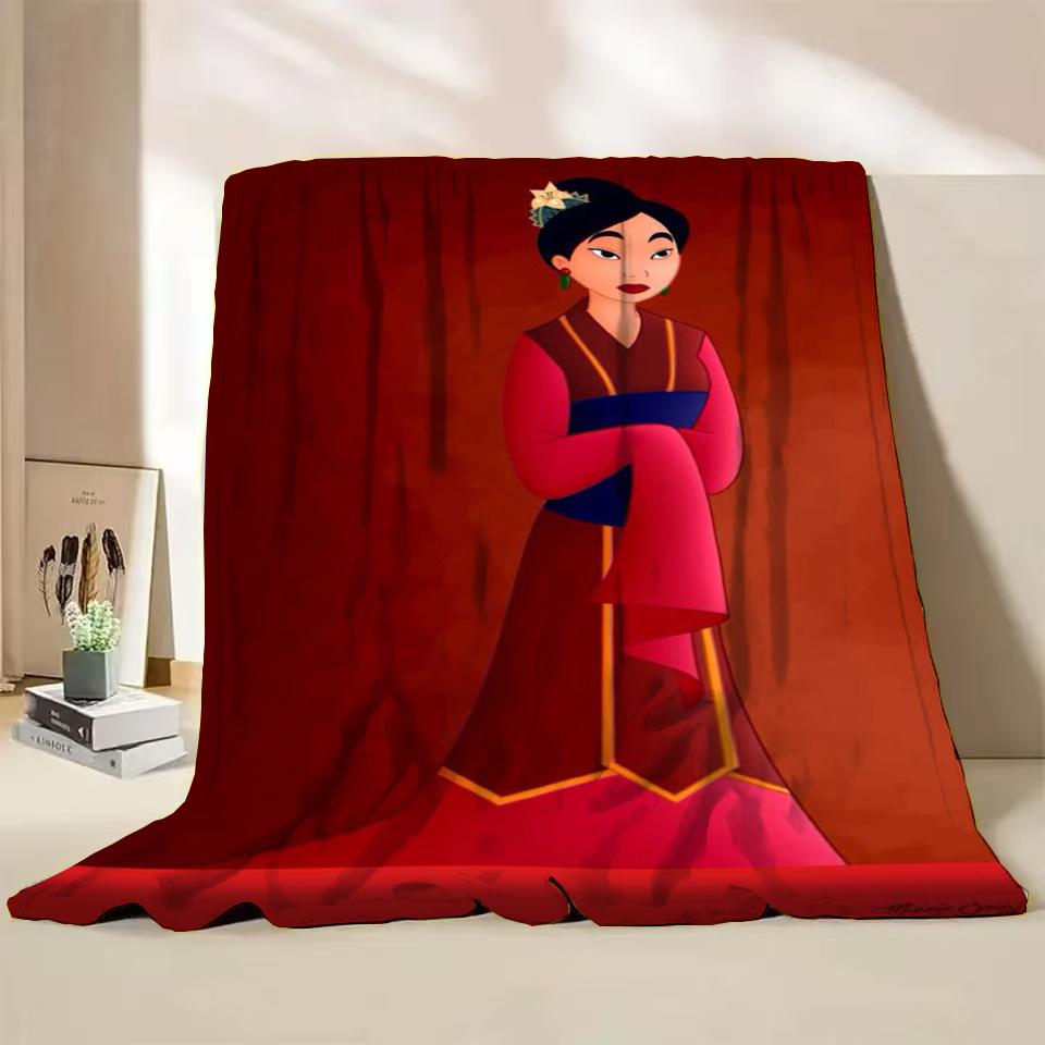 Disney Mulan Flannel Throw Blankets for Bed Sofa Home Bedroom Office Travel Children's Cover Blanket Kids Winter Warm Soft Gifts
