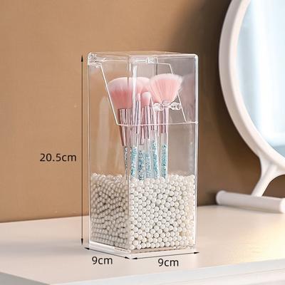 Acrylic Makeup Brush Holder Transparent Beauty Brush Container  Vanity Table