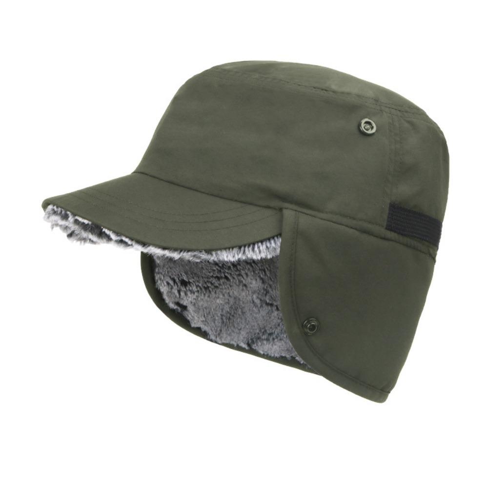 Warm Hat Flat Cap Windproof Ski Cap Practical Winter Hat with Ear Flaps