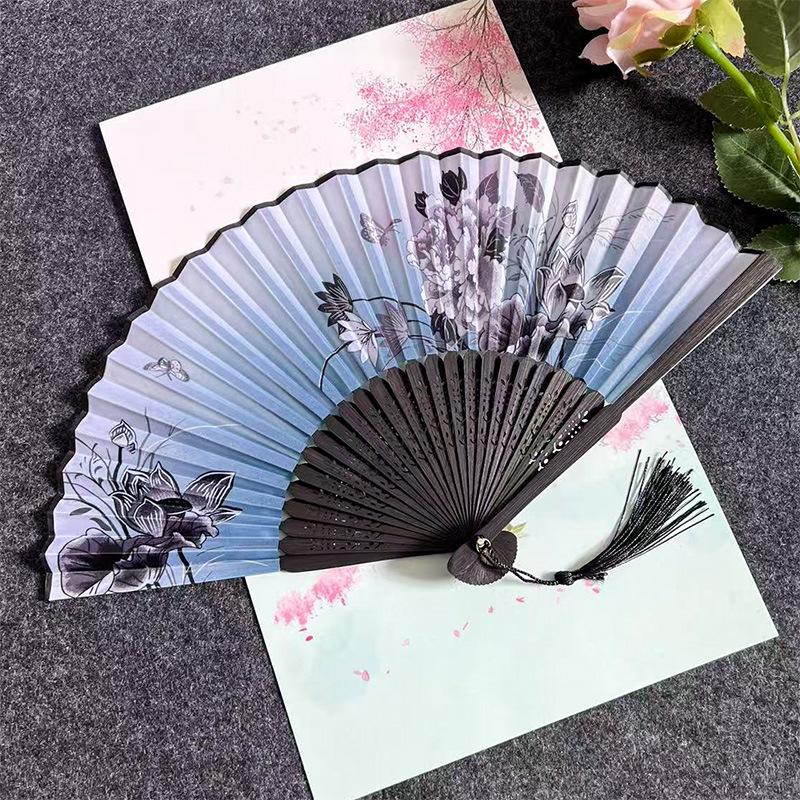 Ancient Style Folding Fan Men and Women Classical Dance Fan Costume Performance Photography Props Chinese Style