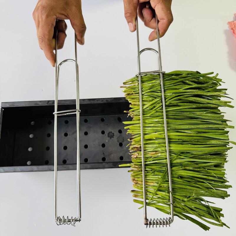Stainless Steel BBQ Grilling Basket Clip Set