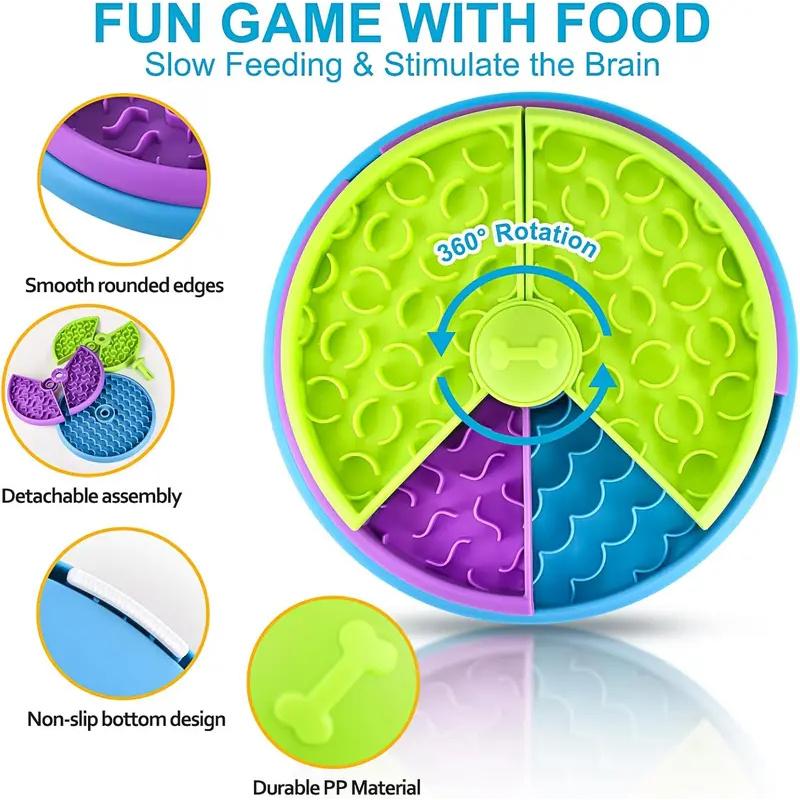 Interactive Dog Puzzle Feeder Toy Slow Eating Bowl with Detachable Layers Enrichment Game for Anxiety Relief and Mental