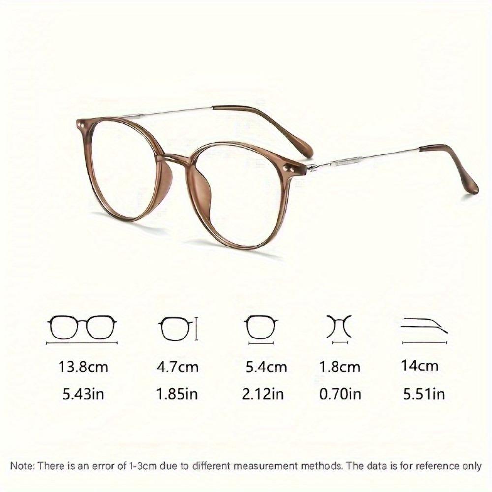 Y2K Style Women's Non Prescription Glasses, Full Frame Square Frame Plastic AC Lens Glasses