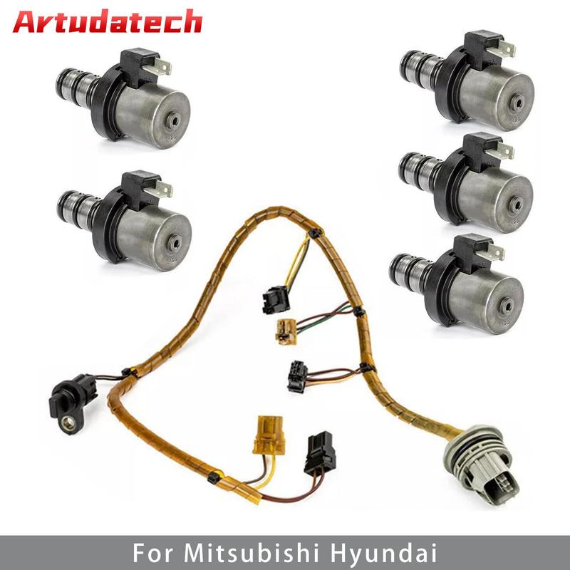 Artudatech F4A41 F4A42 Комплект соленоидов переключения передач с проводкой Для Mitsubishi Hyundai Автоаксессуары