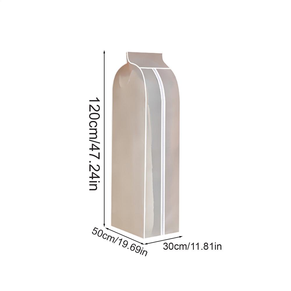 Garment Dust Bags 3D Zippered Clothing Dust Cover Transparent Wardrobe Storage Bag For Gown Suit Clothes Dress Jacket Organizer