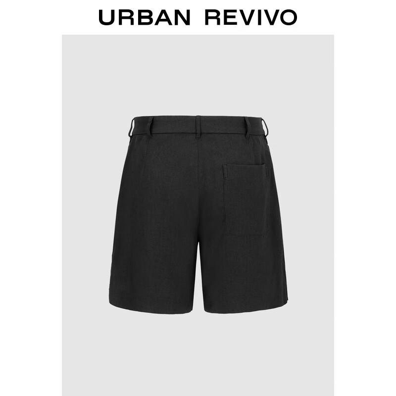 UR Men's Linen Blend Straight Casual Shorts