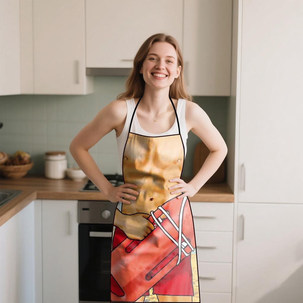 High-value Barbecue Creative And Interesting 3D Printed Waterproof Apron High-value Printed Apron.