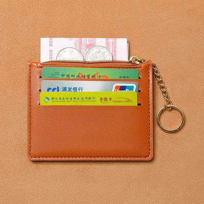 Unisex Cards Bag Compact Multi Slot Credit Card Holder Keychain Wallet Student Id Card Holder Coin Purse Coins Wallet Coin Pouch