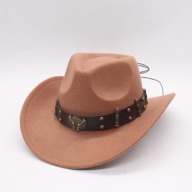 Western Cowboy Hat Woolen Top Hat Big Eave Hat Minority Style Jazz Hat