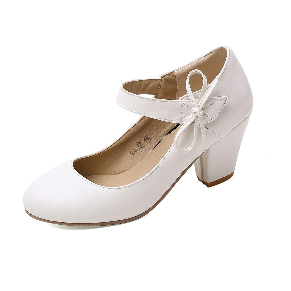 

Fashion Women High Heels Bow Ankle Strap Woman Dress High Heel Shoes Ladies Heel Pumps Party Wedding Shoes Size 34-46 46