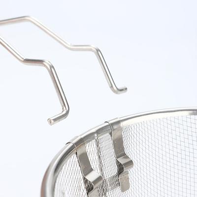 Fransız Patates Kızartma Süzgeci Sepeti Paslanmaz Çelik Derin Kızartma Sepeti Mutfak Yuvarlak Fritöz Tel Örgü Saplı Tel Süzgeç Ağları