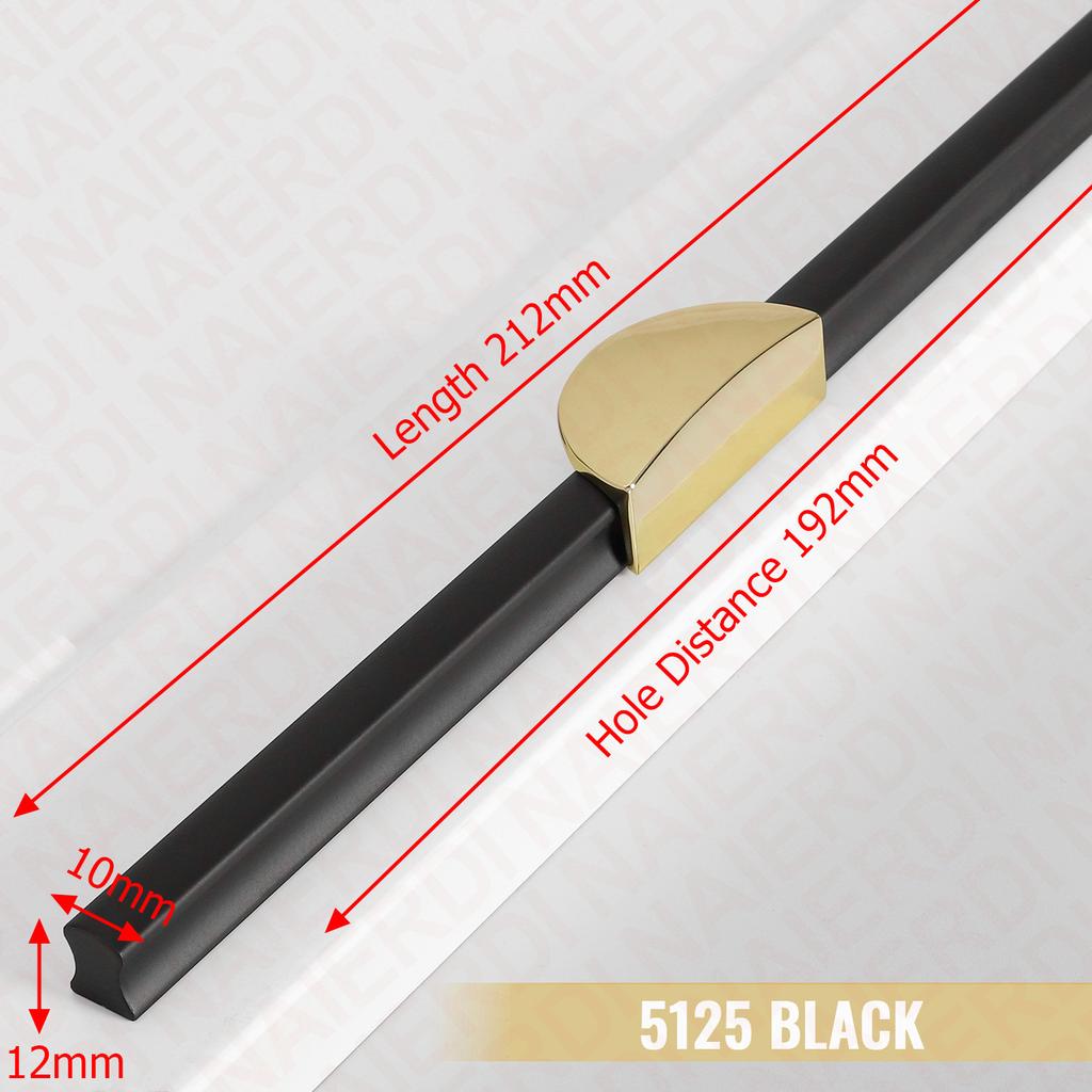 NAIERDI Gold Kitchen Cabinet Handles 800-1000mm Black Cupboard Door Pulls Drawer Knobs Bedroom Door Long Furniture Handle