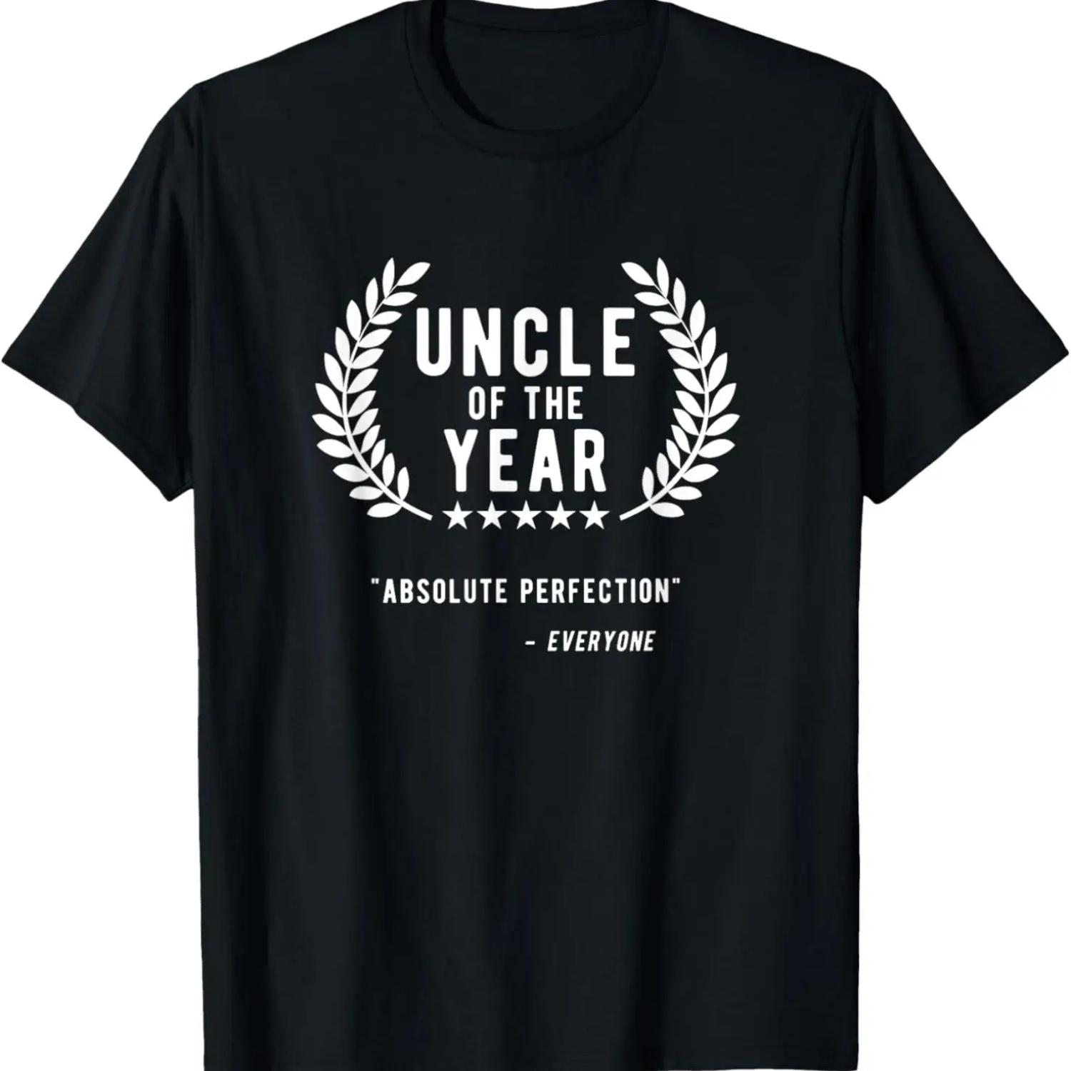 Gifts For Uncle From Niece Nephew, Funny Uncle Of The Year T-Shirt S чёрный