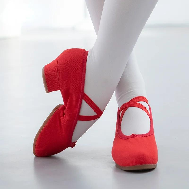 New Fashion Women Nude,Red,Black Multicolor Canvas Jazz Boot Woman Dance Shoe Girls Low-top Ballet Shoes Sneaker