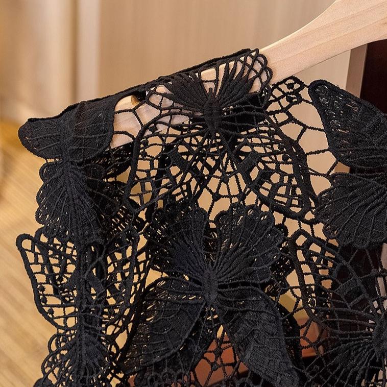 DIMANAF 2025 New Summer Women Long Vest Sleeveless T-Shirt Basic Fashion Tops Lace Tees Casual Loose White Tees