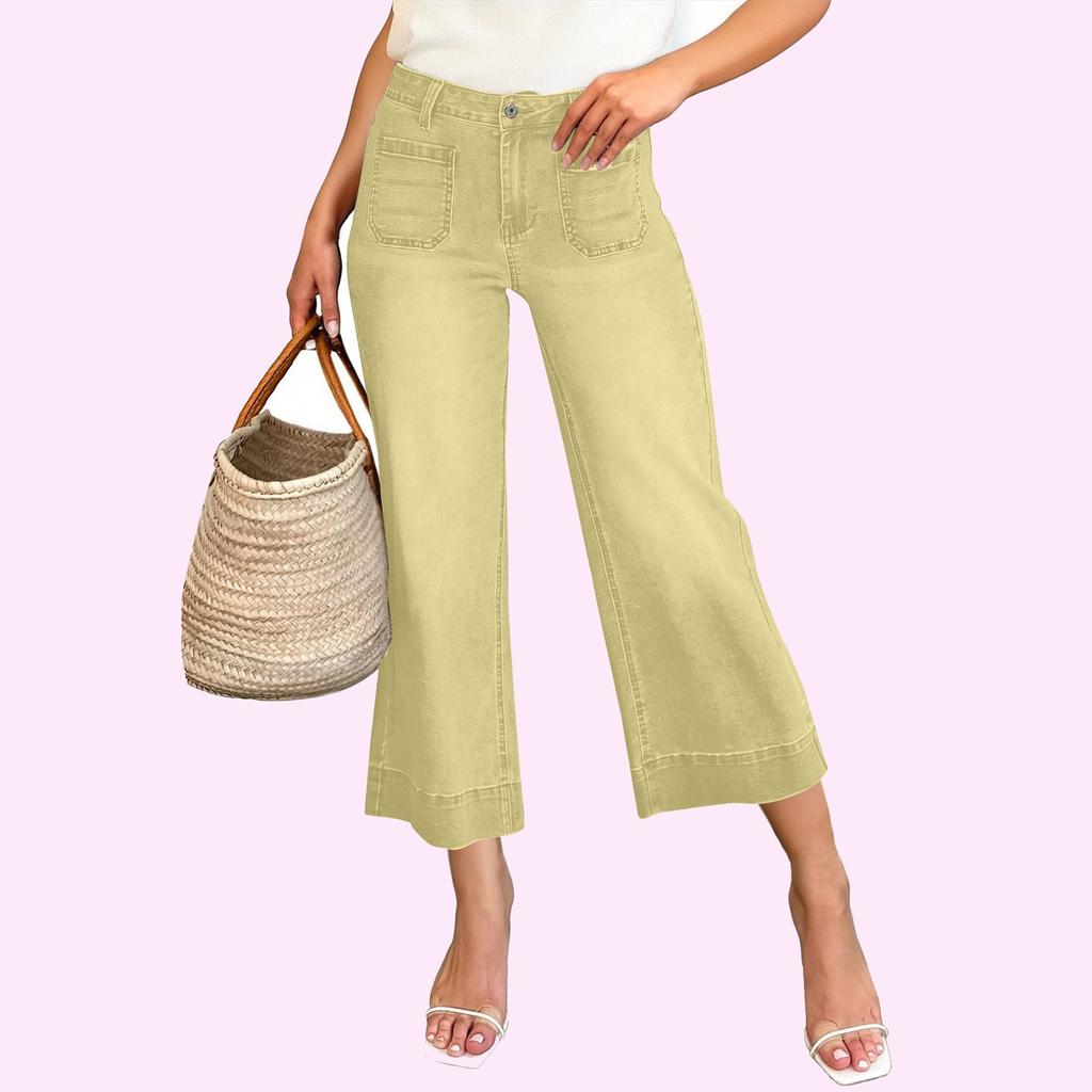 Women's Straight Pants Fashion Casual Pants Nine Point Harlan Pants