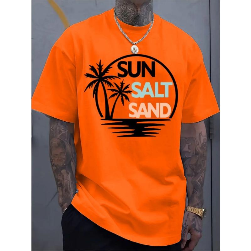 Men s fashionable round neck T-shirt S