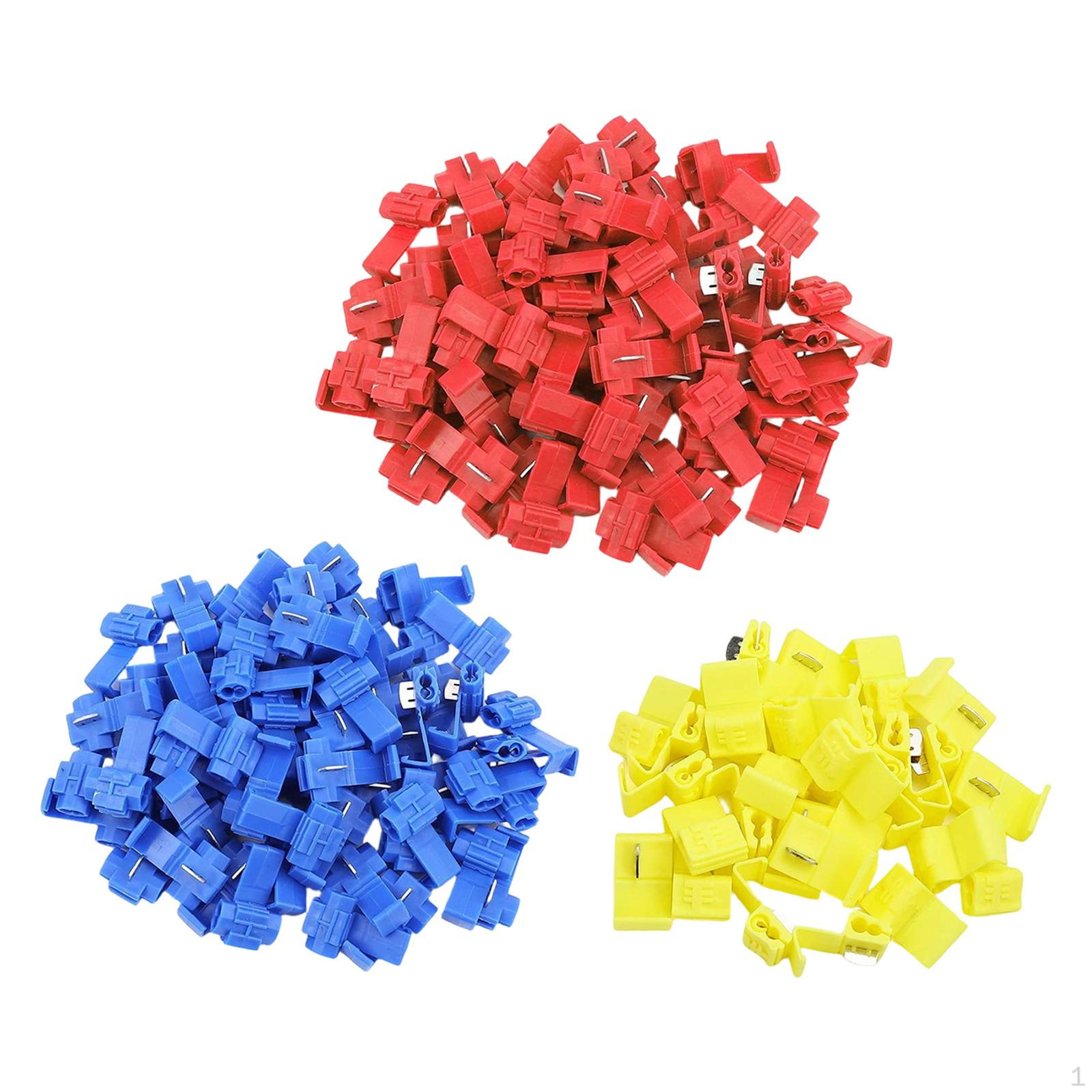 

150Pcs Quick Terminal Blocks Wire 600V Premium Practical Three Color Direct Replaces Easy