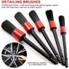 UNTIOR Wheel Tire Brush Set Long Soft Bristle Detail Brushes Microfiber Cleaning Cloth for Cleaning Wheel Car Detailing Kit