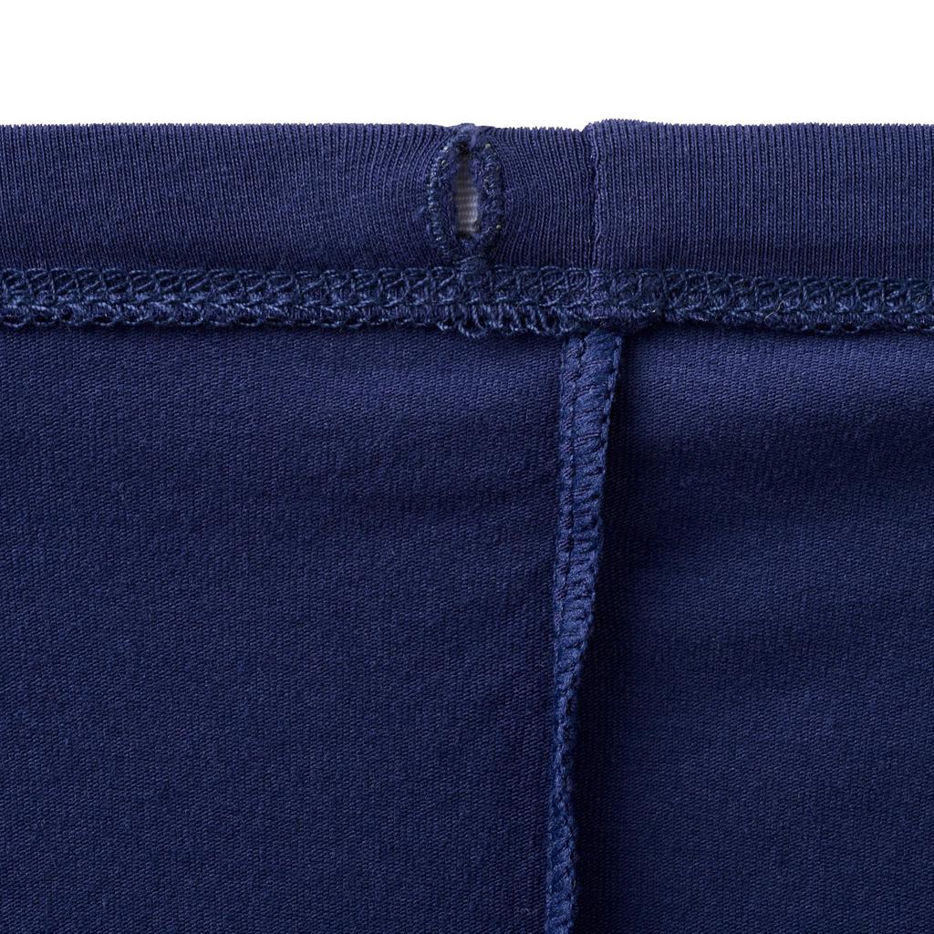 MIKI HOUSE 6-Length Leggings/Spats/Half Pants, Solid Color, Ruffled, for Girls, Baby, Kids, Children's Clothing, Pants, 12-3118-149, 110cm, Navy