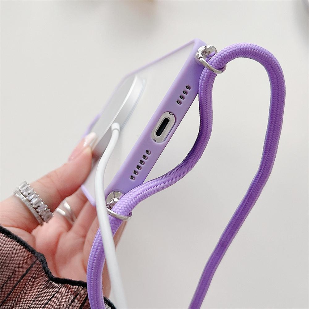 Matte Clear For Magsafe Magnetic Wireless Change Case For iPhone 17 16 15 14 Pro Max Plus 11 12 13 Necklace Cord Lanyard Cover