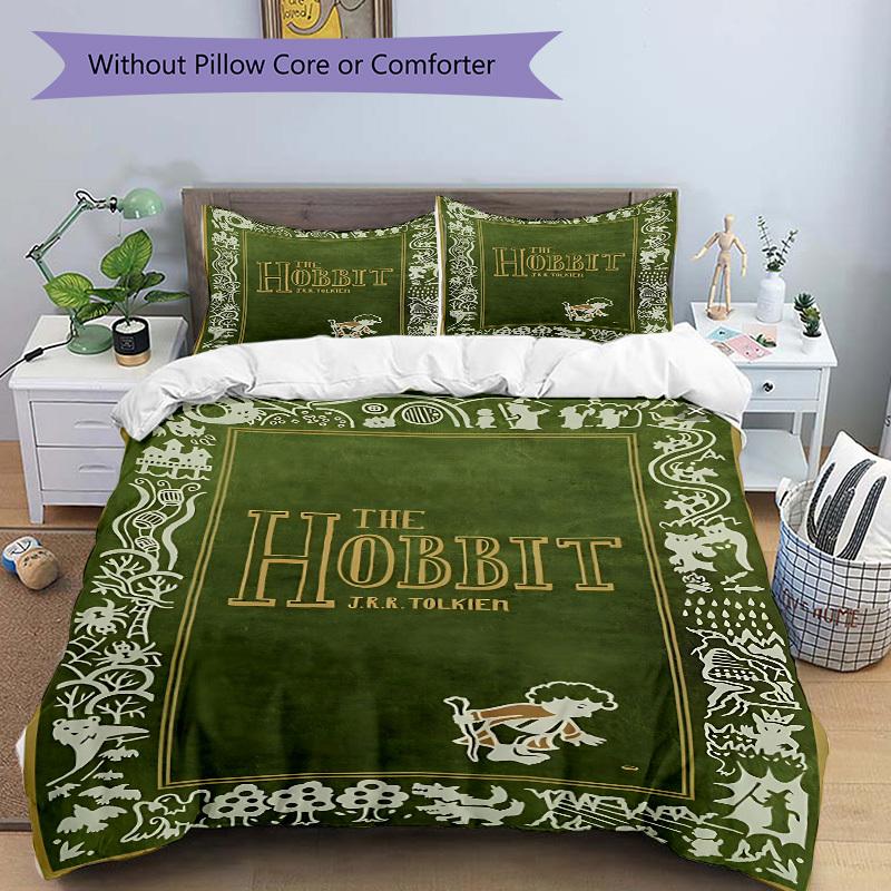 3pcs The Hobbit Book Duvet Cover Set (1 Duvet Cover + 2 Pillowcases, No Core) - Comfortable, And Breathable Bedroom Decoration yy251104054