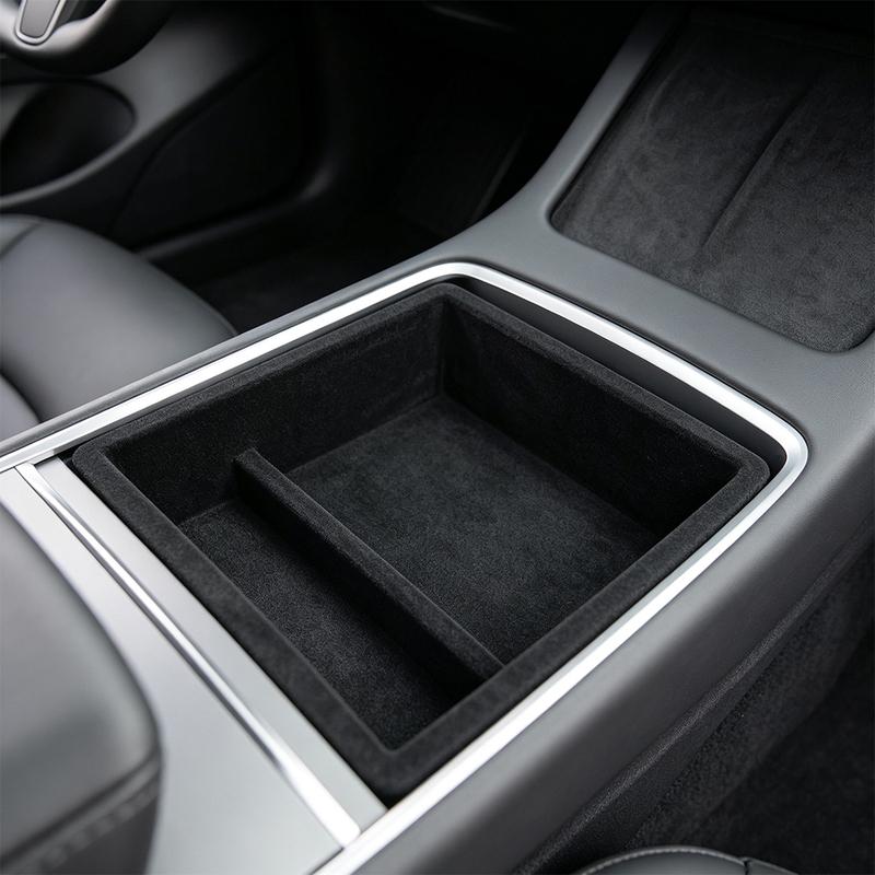 Central Control Storage Box for Tesla Model 3/Y/YL Highland Juniper Center Console Organizer Tray Armrest Cubby Drawer Accessory