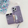 Wrist Strap Wallet Phone Case for iPhone 15 14 13 12 11 Pro Max Luxury Litchi Patterned Shockproof PU Leather Cover