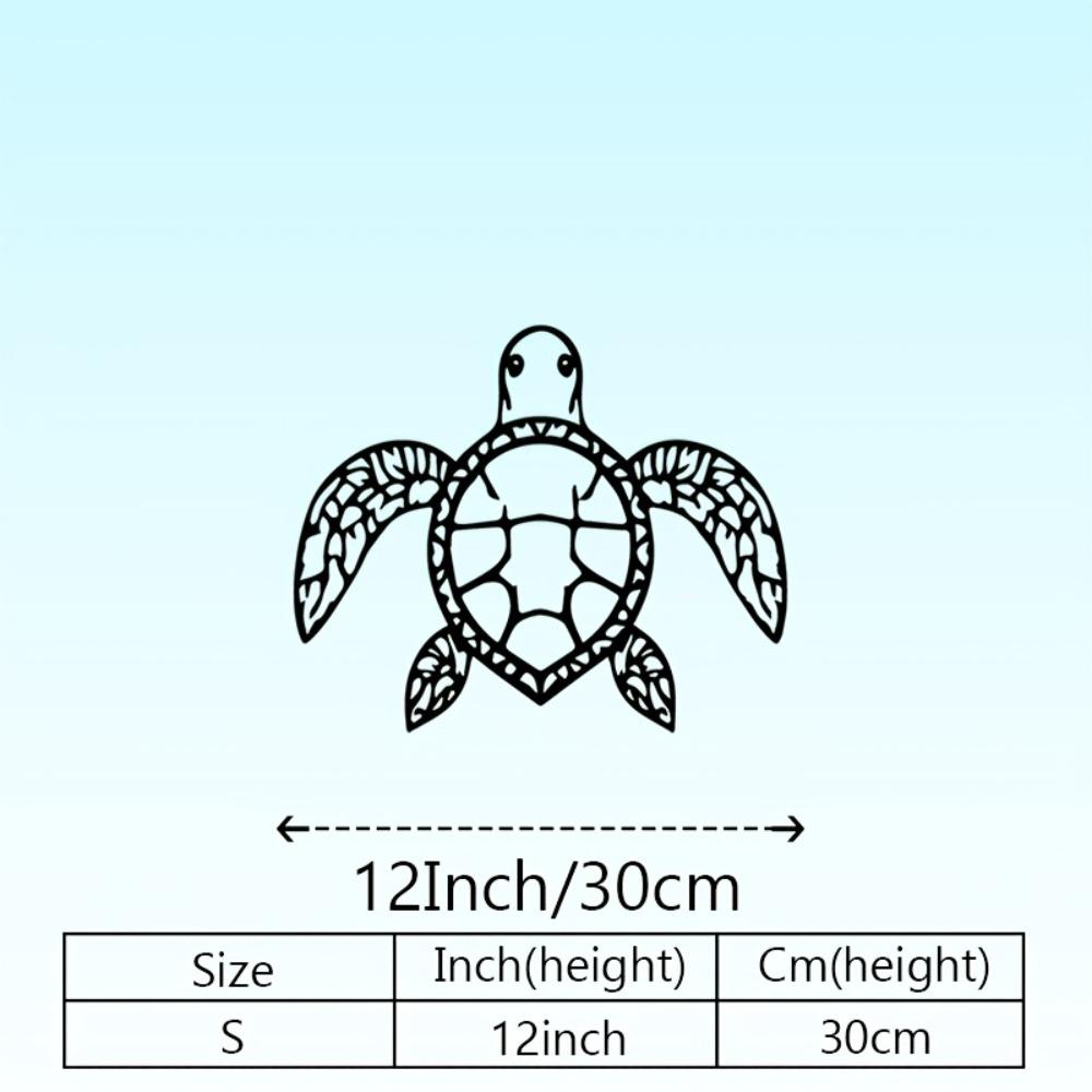 

Vintage Iron Sea Turtle Wall Art, Marine Animal Metal Sculpture for Bathroom, Beach House Ocean Decor, Unique Gift for Nautical Lover, Home Ornament Size/S 30cm/12inch
