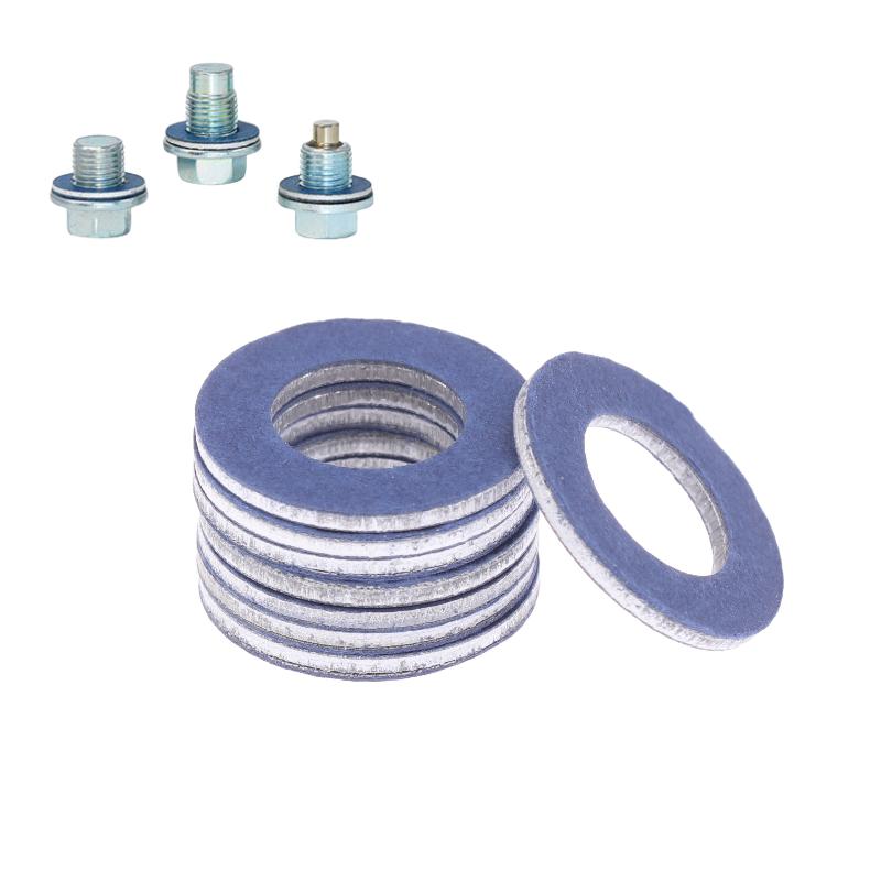 10Pcs Oil Drain Plug Gaskets For Camry Corolla Auto Parts Oil Drain Plug Gaskets Seal Washer Oil Pan Ring