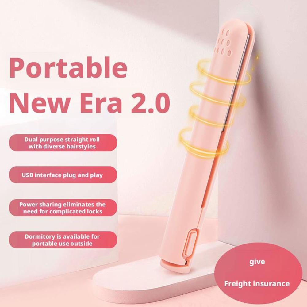 Dual Use Ceramic Hair Clippers Women's Straightening Ironing Hair Stick Damage Free Bangs Hair Accessories Salon Tools