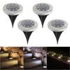 8LED3 Solar Power Disk Light Multi-Color Buried Solar Led Lamp Landscape Lighting  Outdoor Garden