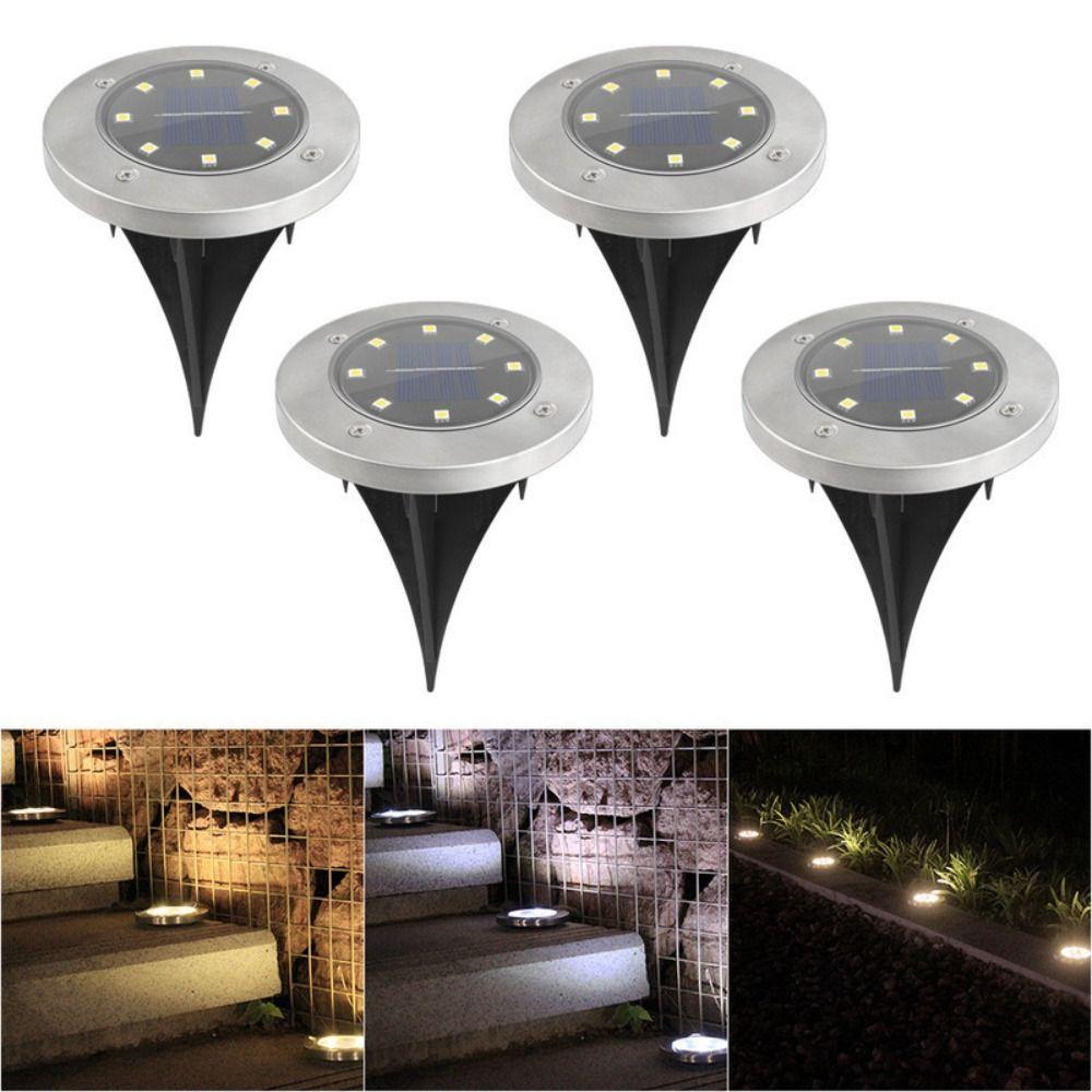 8LED3 Solar Power Disk Light Multi-Color Buried Solar Led Lamp Landscape Lighting Outdoor Garden