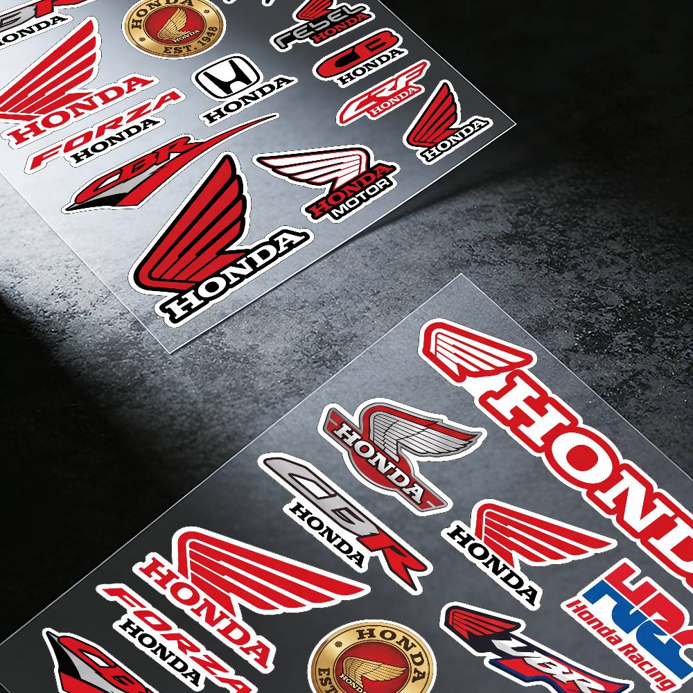 FOR HONDA HRC H WING Waterproof Reflective Motorbike Stickers Easy Peel Removable Decals for Motorcycle Car TP6