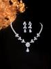 Elegant Crystal Necklace & Earrings Set for Weddings and Banquets