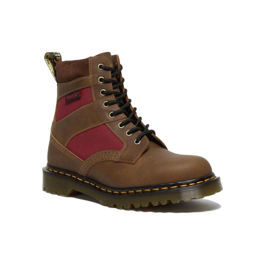 Dr. Martens 1460 Leather Patchwork Lace-Up Ankle Boots Unisex Boots Brown 27775203
