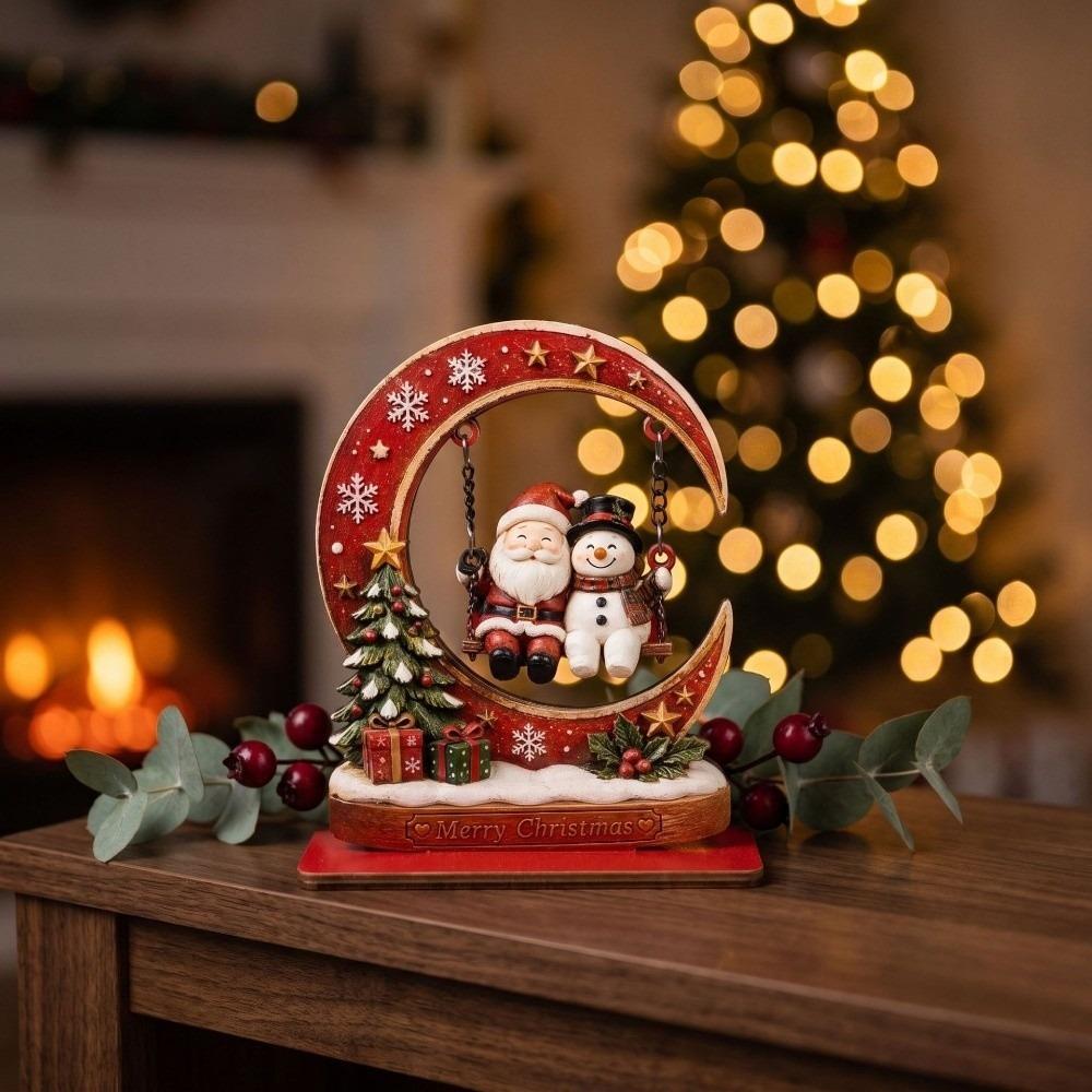 Ghost Santa Claus Ornament Wooden Christmas Decoration Christmas Ornaments Desktop