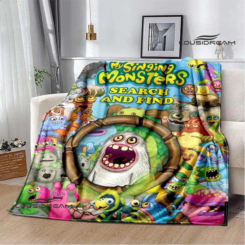 Game My Singing Monsters printed blanket Flange Warm blanket picnic blanket Soft and comfortable blanket Birthday Gift