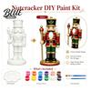 DIY Painting Santa Figurines Coloring Christmas Figurine Kit Paints & Brushes Included Snowman Reindeer Handmade Decorations Nutcracker Xmas