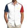 Men's Independence Day Printed Collared Top Men's Casual Sports Short-Sleeve Shirt