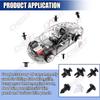 Car Plastic Retainer Clips100pcs Mixed Size Automobile Fender Push Pin Rivet Door Trim Panel Retainer Car Bumper Fasteners Tool