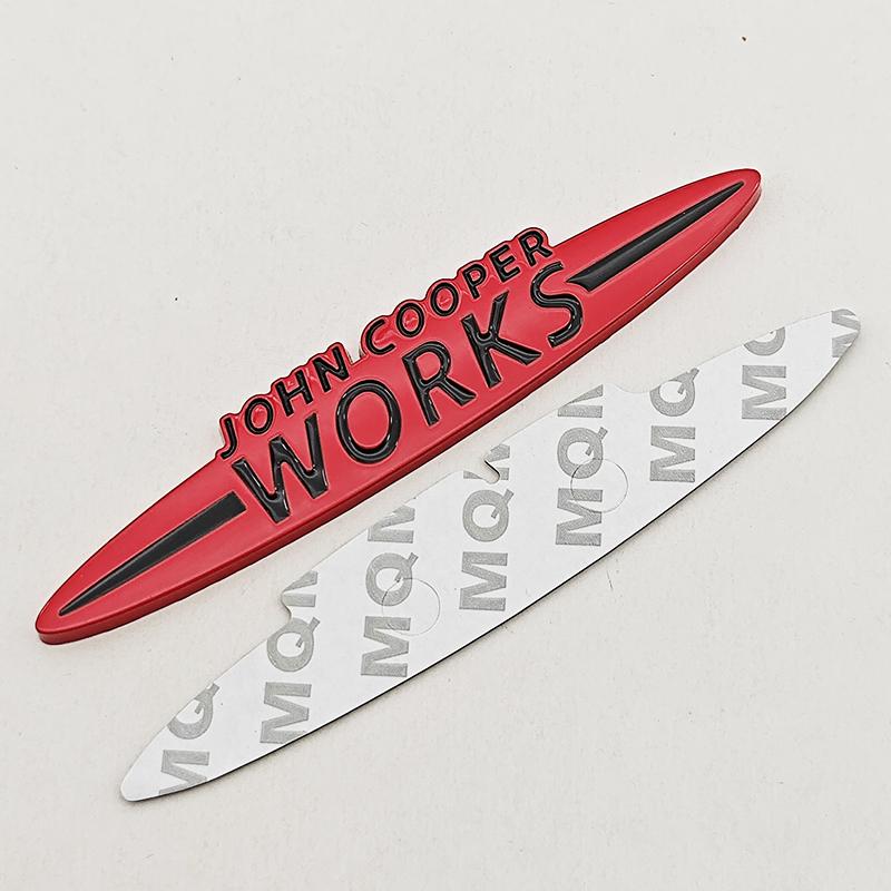 3D Metal Car Stickers Grille Badge Logo Works Emblem Decal For MINI Cooper JCW S F54 F56 F60 R50 R53 R55 R56 R57 R60 Accessories