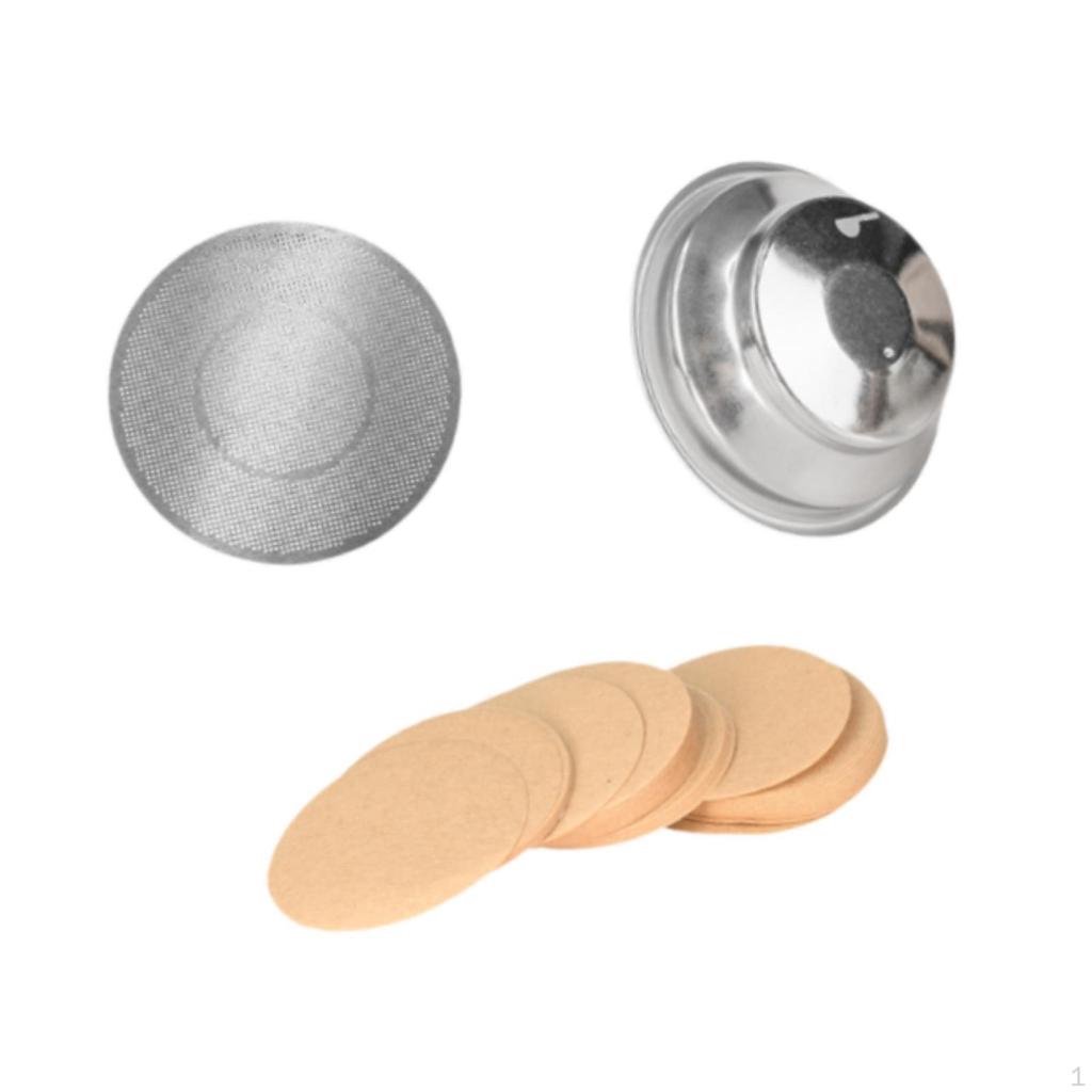 54 mm Coffee Filter Basket Machine Kitchen Tools Home Reusable Replace Round Paper