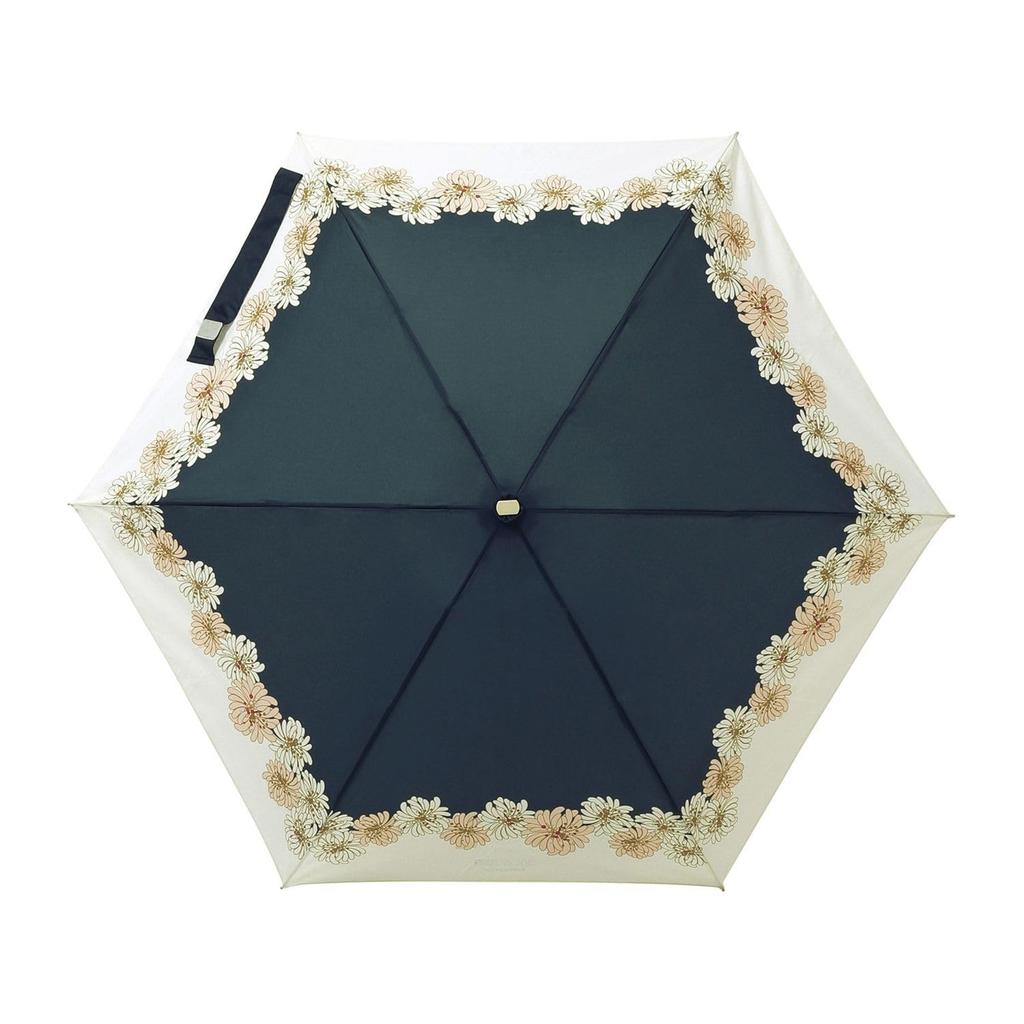 Moonbat Folding Chrysanthemum UV for Commuting and [Paul & Joe] Women's Umbrella, 5-Tier Mini, Design, Protection, School, Blue, 21-113-10978-12