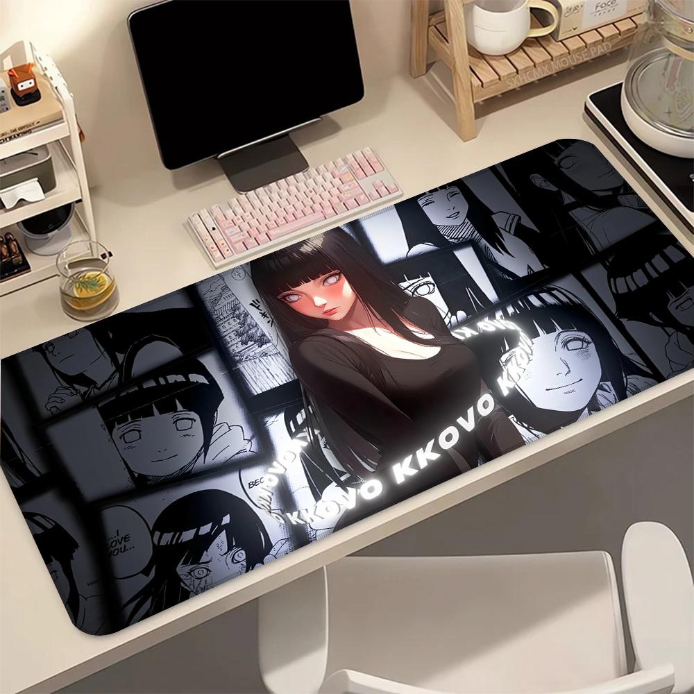 Kawaii Anime Girl H-Hyuga H-Hinata Mousepad XXL Gaming Keyboard Non Slip Laptop Desk Mat N-NarutoS Theme Large PC Gamer Desk Pad