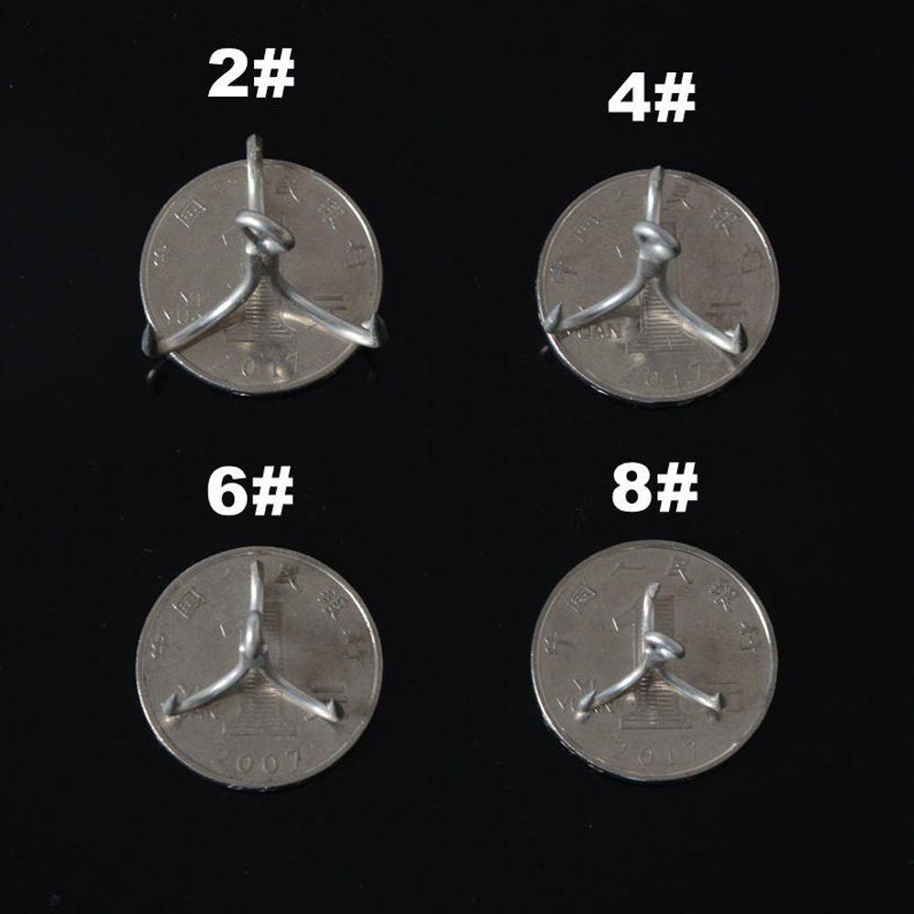 20pcs 6x Treble Hooks Classic Fishing Hooks Strong Sharp Tackle Hooks 8# 6# 4# 2#